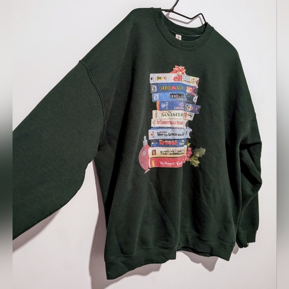 Vintage Christmas Holiday Cozy Green Sweatshirt Size 3XL - Picture 3 of 5